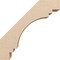 Ekena Millwork 5-inch W x 16-inch D x 16-inch H Pescadero Rough Cedar Woodgrain TimberThane Knee Brace, Primed BRCUR05X16X16PECRCPR - alternate 5